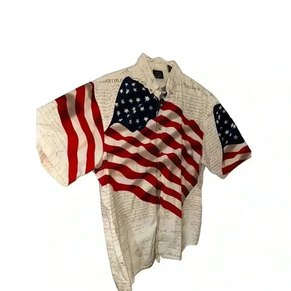 USA American Flag button up VINTAGE - Picture 3 of 6